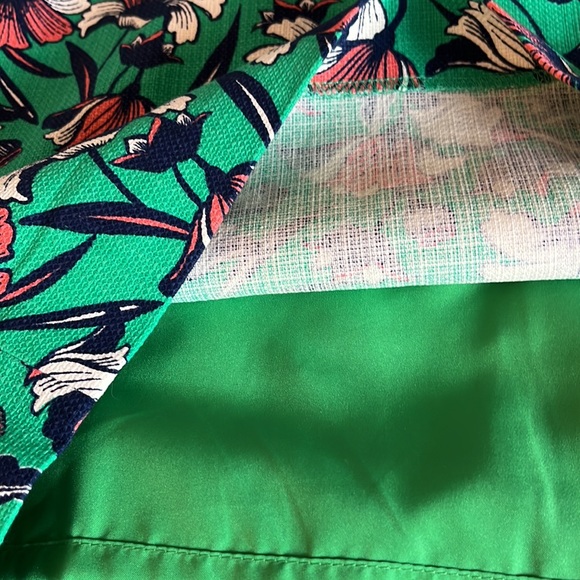 J By J.CREW Skirt Size 6 Cotton Floral Lined Slit Back Zip Knee Length Straight - Picture 15 of 16